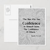 Der Mann, der - positive Zitate hat Postkarte (Vorne/Hinten)