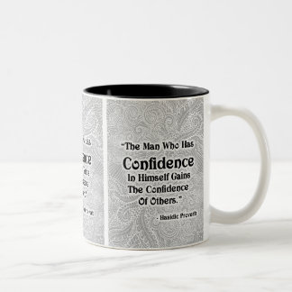 Der Mann, der - positive Zitate hat Zweifarbige Tasse