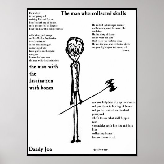 Der Mann, der Schädel gesammelt hat Poster (Vorne)