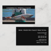 Der Mann, der Thunfischphotographie | hält, Visitenkarte (Vorne/Hinten)