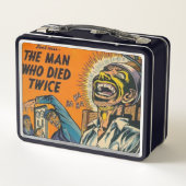 Der Mann, der zweimal gestorben ist! HORROR Comic  Metall Brotdose (Rückseite)