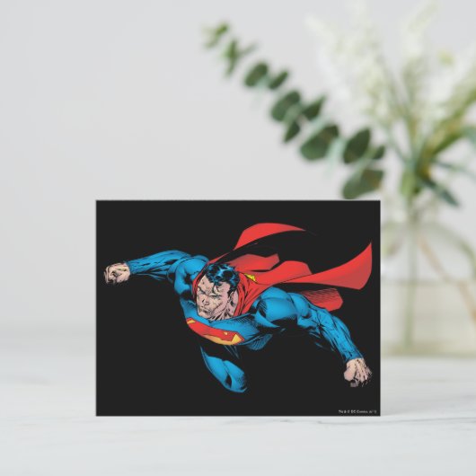 Der Mann des Comic aus Stahl Postkarte (Stehend Vorderseite)