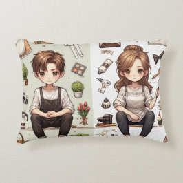 Der Mann, die Frau. 1 Akzentkissen Dekokissen