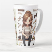 Der Mann, die Frau. 1 Latte Tasse (Rechte Ecke)