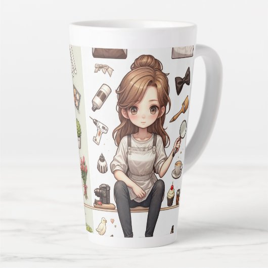 Der Mann, die Frau. 1 Latte Tasse (Rechte Ecke)