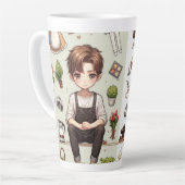 Der Mann, die Frau. 1 Latte Tasse (Linke Ecke)