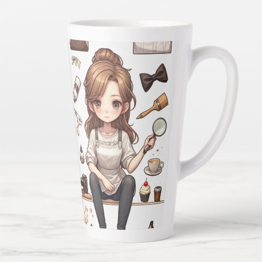 Der Mann, die Frau. 1 Latte Tasse (Rechts)