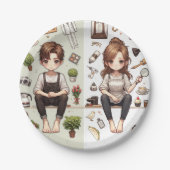 Der Mann, die Frau. 1 Papierplatte Pappteller (Vorderseite)