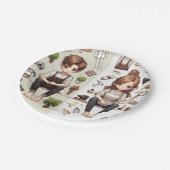 Der Mann, die Frau. 1 Papierplatte Pappteller (Schrägansicht)