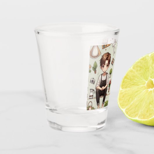 Der Mann, die Frau. 1 Schüttelglas Schnapsglas (Links)