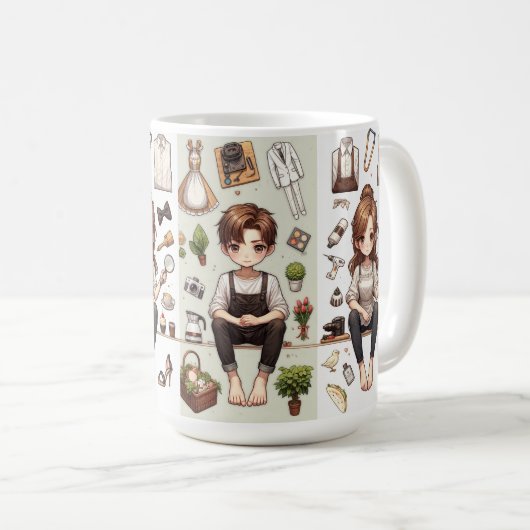 Der Mann, die Frau. 1 TASSE (VorderseiteRechts)