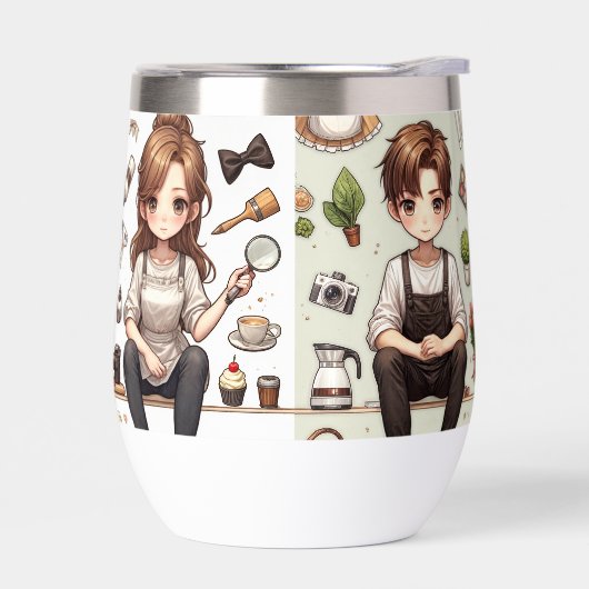 Der Mann, die Frau. 1 Wasserflasche (Links)