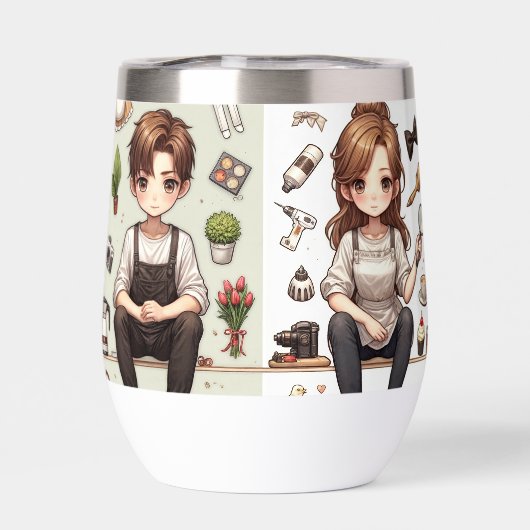 Der Mann, die Frau. 1 Wasserflasche (Rückseite)