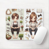 Der Mann, die Frau über 1,1 Mausknöpfe Mousepad (Mit Mouse)