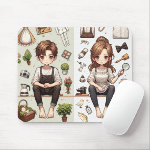 Der Mann, die Frau über 1,1 Mausknöpfe Mousepad