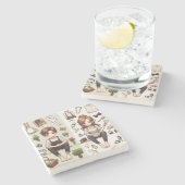 Der Mann, die Frau über 1,1 Untersetzer (Seitenansicht)