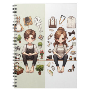 Der Mann, die Frau ver.1 Spiral Foto Notebook Notizblock