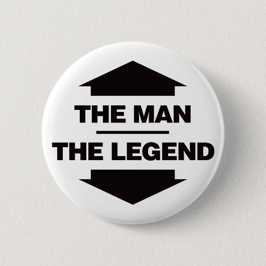 Der Mann die Legende - Schwarzes Button (Vorderseite)