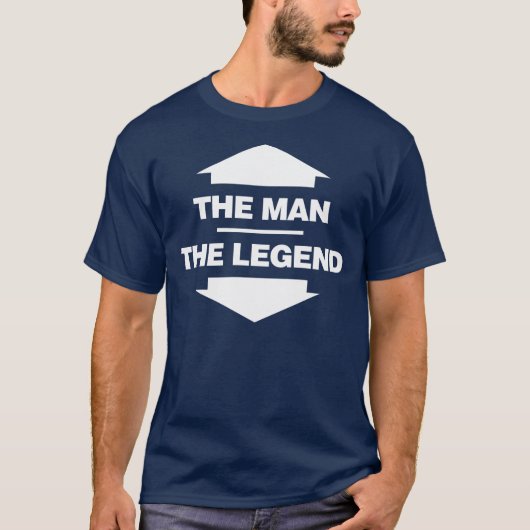 Der Mann die Legende - Schwarzes T-Shirt (Vorderseite)