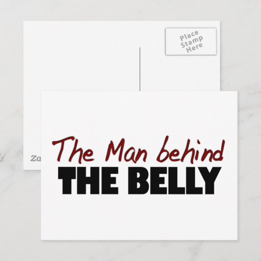 Der Mann hinter dem Bauch Postkarte (Vorne/Hinten)