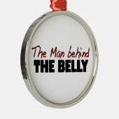 Der Mann hinter dem Bauch Silbernes Ornament (Rechts)