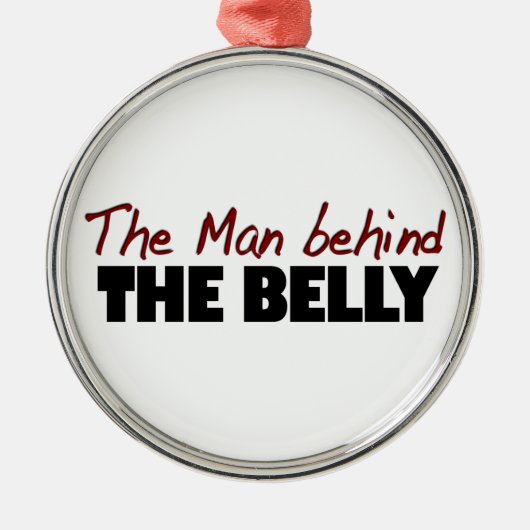 Der Mann hinter dem Bauch Silbernes Ornament (Vorne)