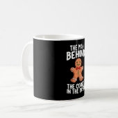 Der Mann hinter dem Cookie im Weihnachtsbackofen Kaffeetasse (Vorderseite Links)