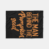 Der Mann hinter dem Kürbisgefühl Halloweenschwange Fleecedecke (Vorderseite (Horizontal))