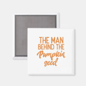 Der Mann hinter dem Kürbisgefühl Halloweenschwange Magnet (Vorderseite/Rückseite)