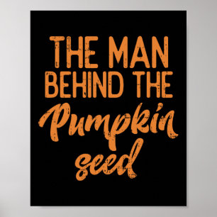 Der Mann hinter dem Kürbisgefühl Halloweenschwange Poster