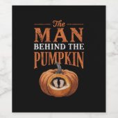 Der Mann hinter dem kürkischen schwangeren Ernteda Weinetikett (Einzelnes Label)