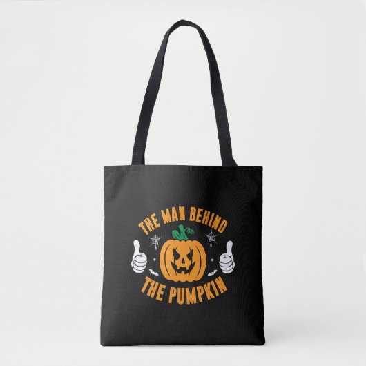 Der Mann hinter den Kürbiskeits-Shirts Halloween-S Tasche (Vorderseite)