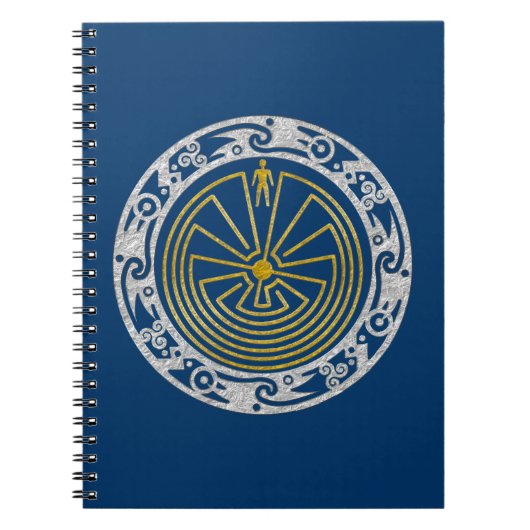 Der Mann im Labyrinth - verzieren Sie Goldsilber Notizblock (Vorderseite)