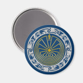Der Mann im Maze - Gold im Ornament Magnet (Vorderseite/Rückseite)