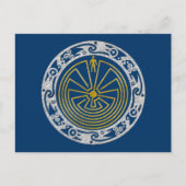 Der Mann im Maze - Gold im Ornament Postkarte (Vorderseite)