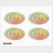 Der Mann im Maze - Gold im Stamm Ovaler Aufkleber (Blatt)