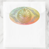 Der Mann im Maze - Gold im Stamm Ovaler Aufkleber (Tasche)