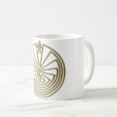 Der Mann im Maze - Gold Kaffeetasse (VorderseiteRechts)