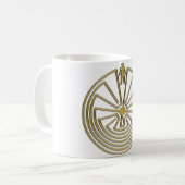 Der Mann im Maze - Gold Kaffeetasse (Vorderseite Links)