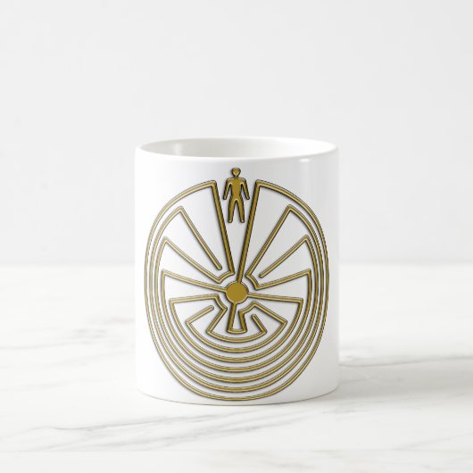 Der Mann im Maze - Gold Kaffeetasse (Mittel)