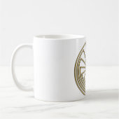 Der Mann im Maze - Gold Kaffeetasse (Links)