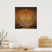 Der Mann im Maze - Gold Poster (Küche)