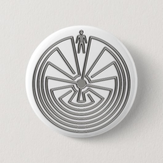 Der Mann im Maze - Silber Button (Vorderseite)