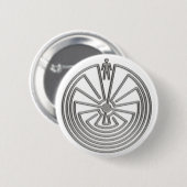 Der Mann im Maze - Silber Button (Vorne & Hinten)