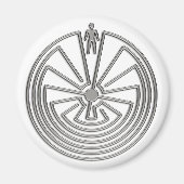 Der Mann im Maze - Silber Magnet (Vorne)