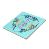 Der Mann im Maze - Stamm Tattoo gefärbt Fliese (Seite)