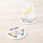 Der Mann im Maze - Stamm Tattoo gefärbt Getränkeuntersetzer (Seite)