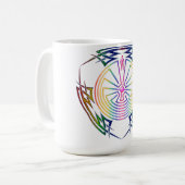 Der Mann im Maze - Stamm Tattoo gefärbt Kaffeetasse (Vorderseite Links)