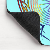 Der Mann im Maze - Stamm Tattoo gefärbt Mousepad (Ecke)