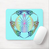Der Mann im Maze - Stamm Tattoo gefärbt Mousepad (Mit Mouse)